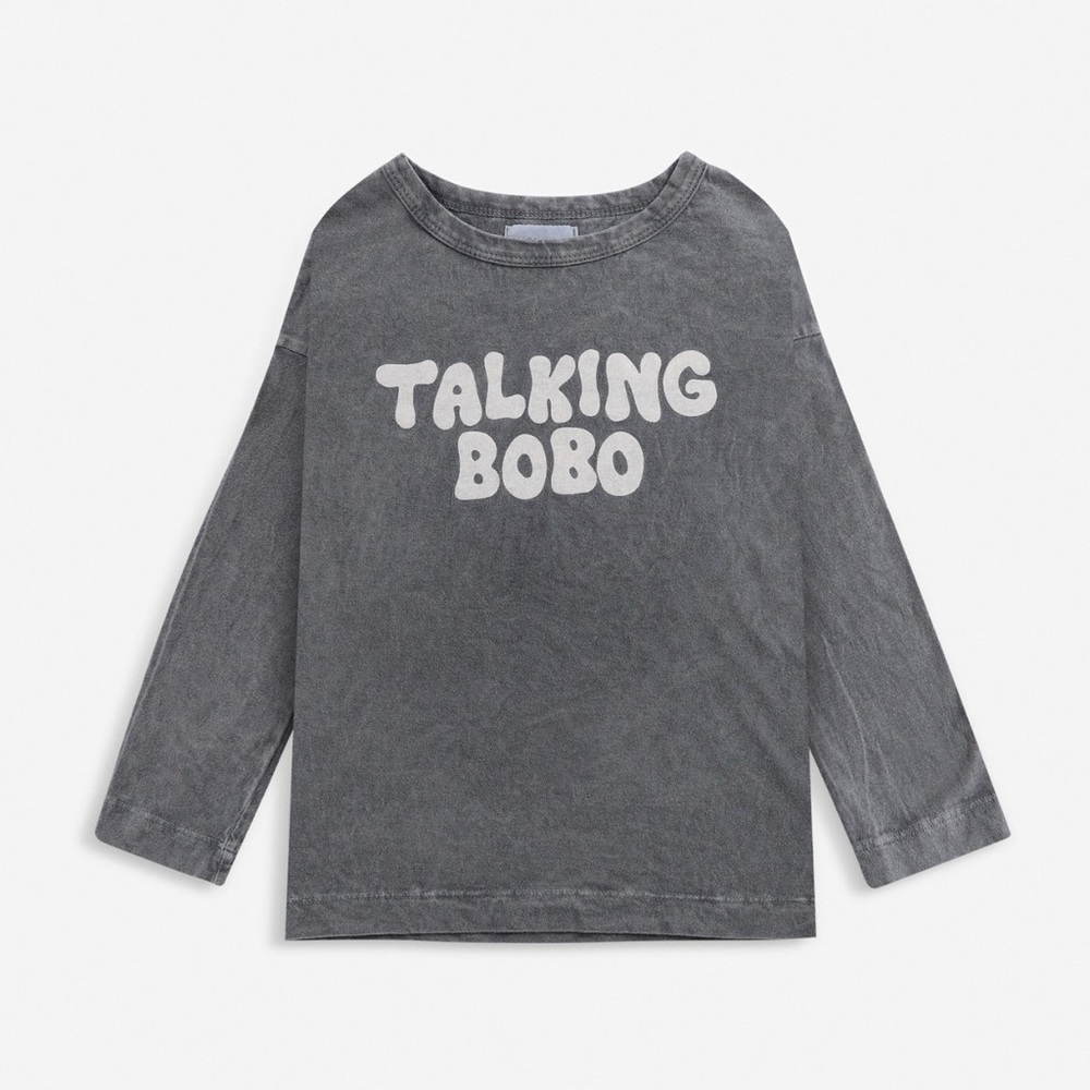 🏷 BOBO CHOSES Gray Logo T-Shirt 🖤🤍